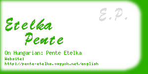 etelka pente business card